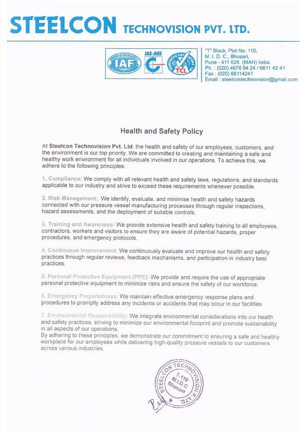 Health & Safety Policy